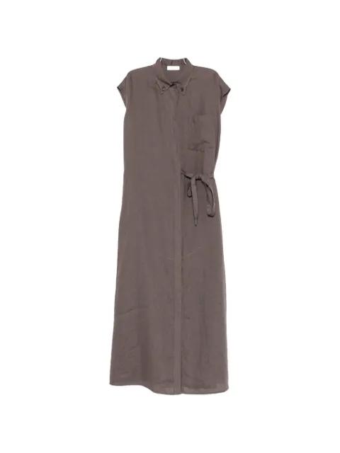 belted sleeveless midi dress by PANICALE
