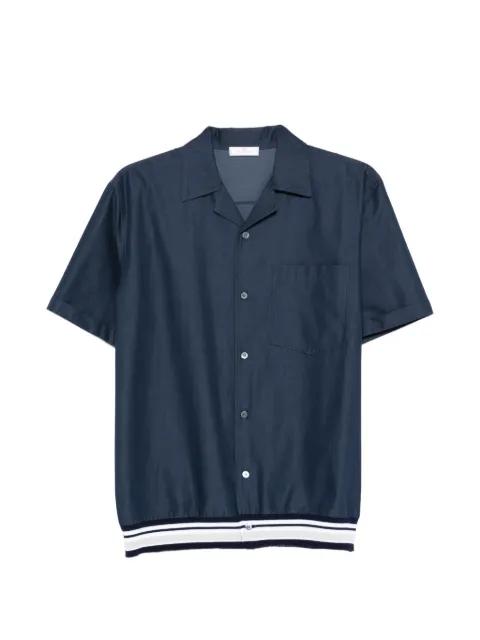 camp-collar ribbed shirt by PANICALE