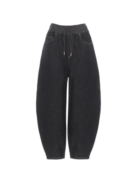 drawstring gathered jeans by PANICALE