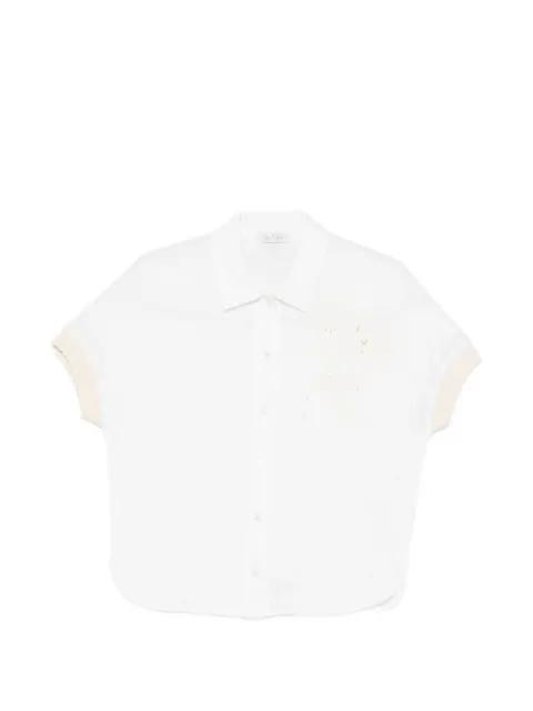 sequin-embellished floral-embroidered shirt by PANICALE