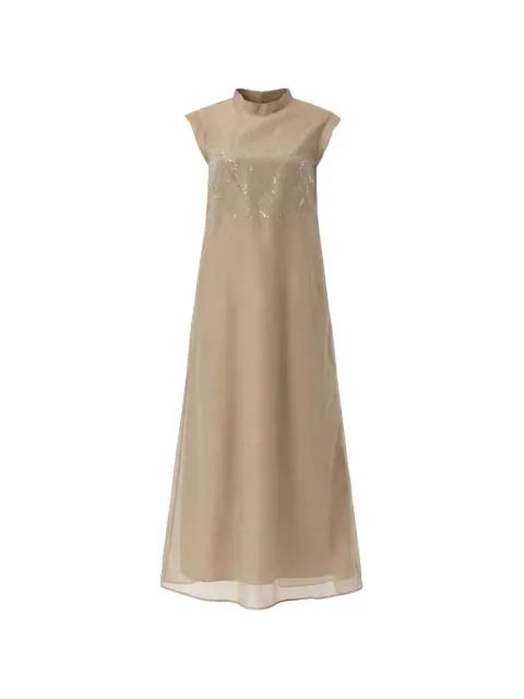 sequin-embellished sleeveless maxi dress by PANICALE