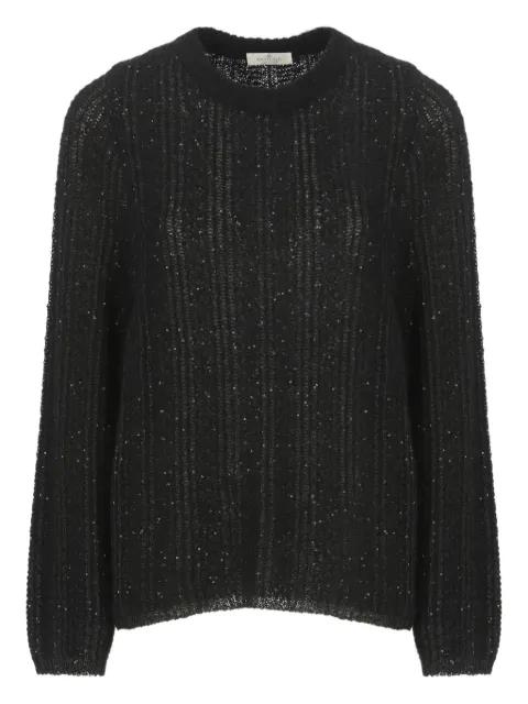 sequined crew-neck sweater by PANICALE