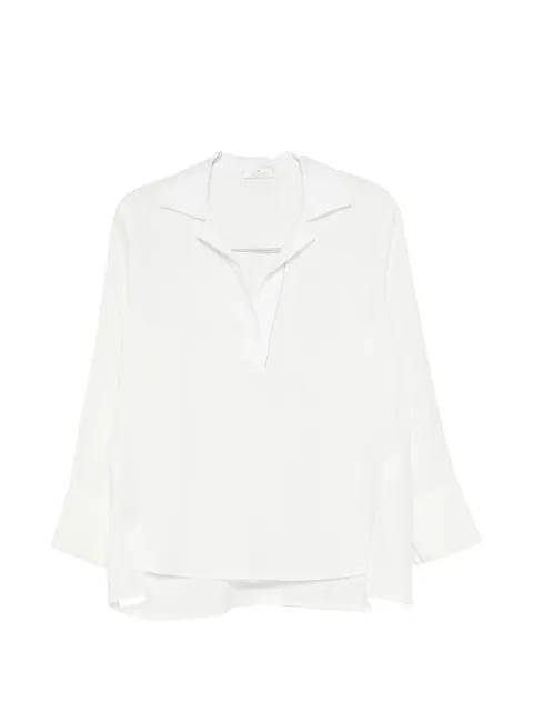 side-slit V-neck blouse by PANICALE