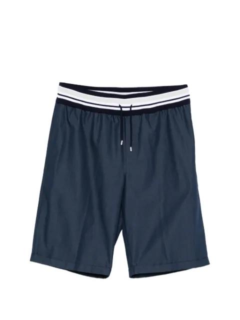 striped-detail drawstring shorts by PANICALE