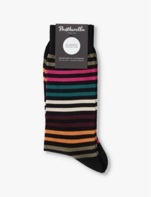 Kilburn stripe pattern cotton-blend socks by PANTHERELLA