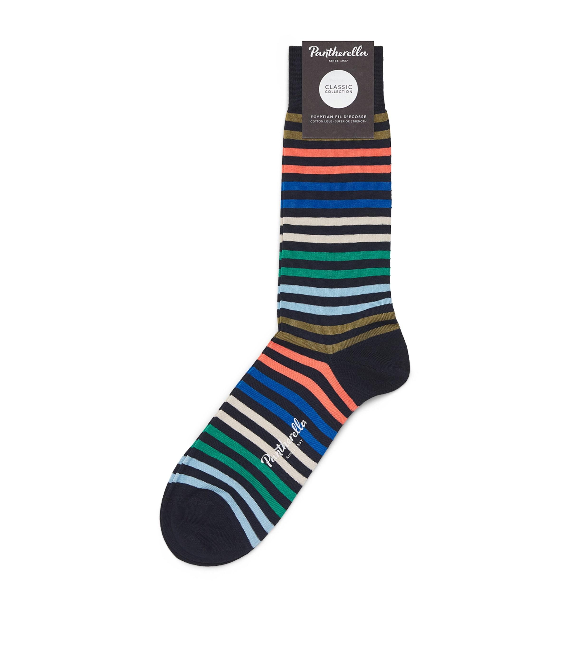 Pantherella Cotton-Blend Striped Kilburn Socks by PANTHERELLA