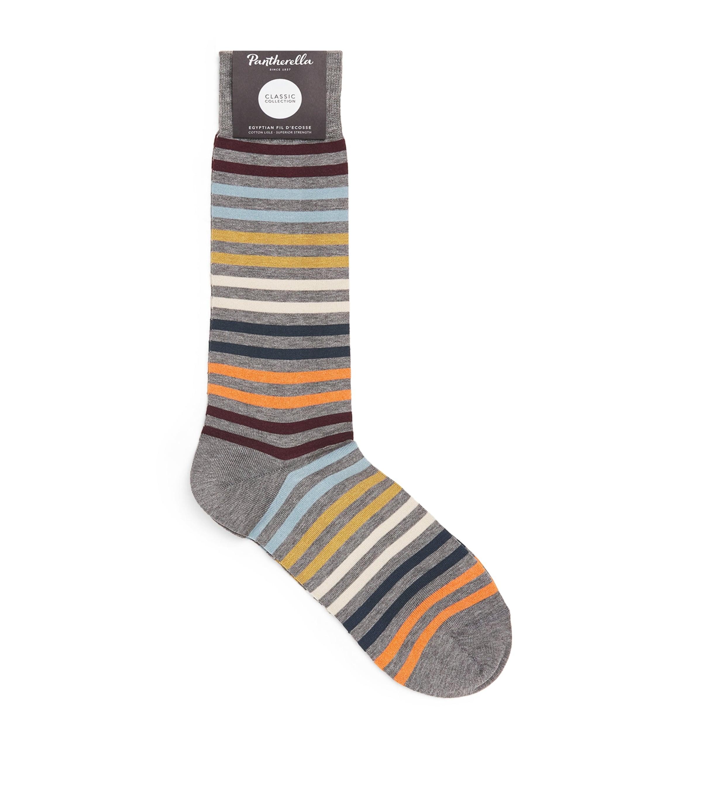 Pantherella Cotton-Blend Striped Kilburn Socks by PANTHERELLA