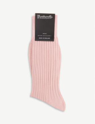 Ribbed cotton-blend socks by PANTHERELLA