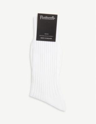 Ribbed cotton-blend socks by PANTHERELLA