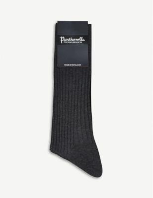 Short ribbed cotton socks by PANTHERELLA