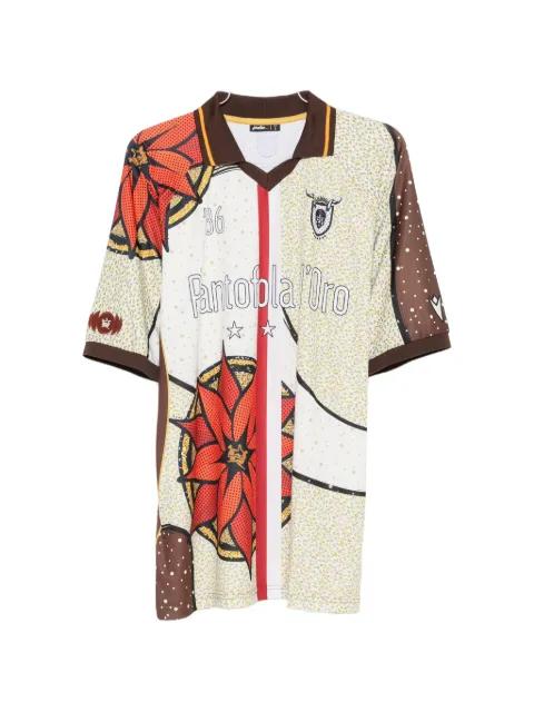 PDO x Thebe Magugu graphic-print polo T-shirt by PANTOFOLA D'ORO