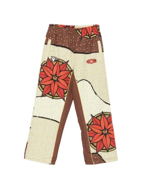 x Thebe Magugy graphic-print trousers by PANTOFOLA D'ORO