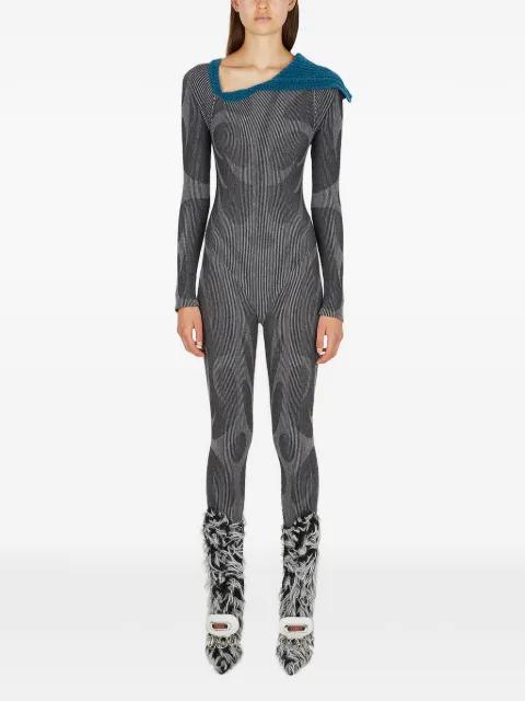 asymmetric-collar jumpsuit by PAOLINA RUSSO