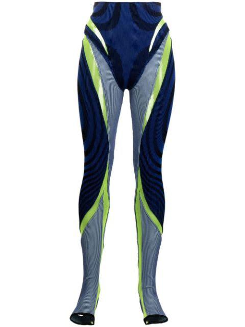 panelled ribbed leggings by PAOLINA RUSSO