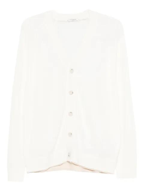 button-front cotton cardigan by PAOLO PECORA