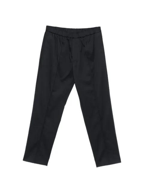 elasticated-waistband pressed-crease trousers by PAOLO PECORA