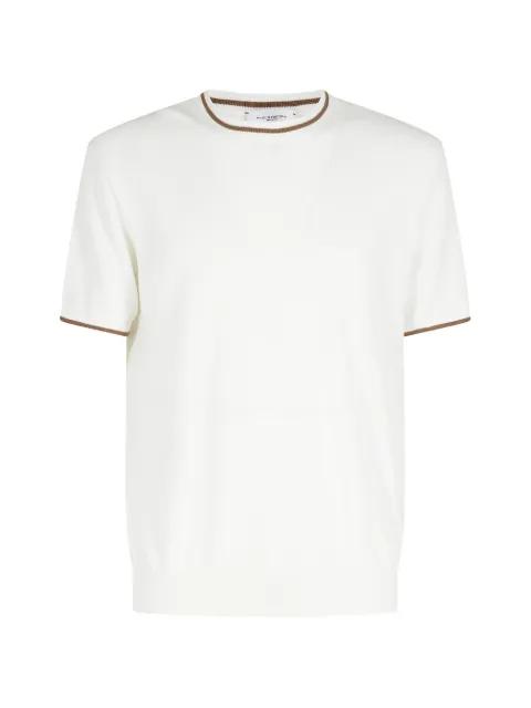 fine-knit V-neck T-shirt by PAOLO PECORA