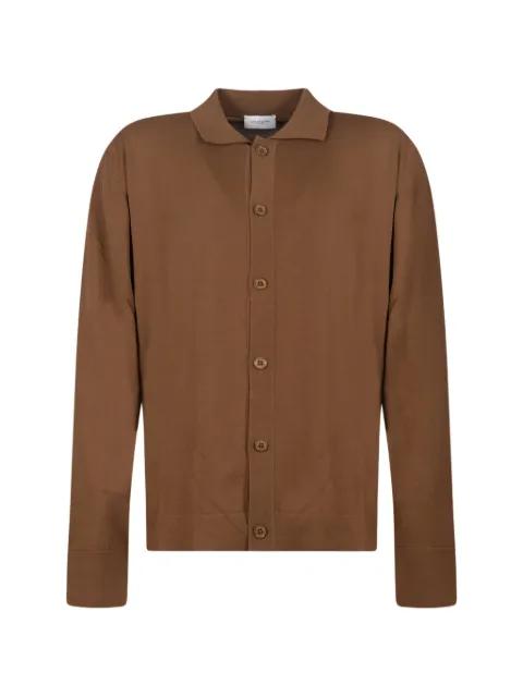 fine-knit button-up shirt by PAOLO PECORA