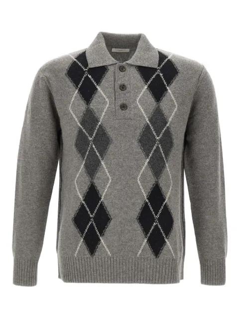 geometric-pattern polo-neck sweater by PAOLO PECORA