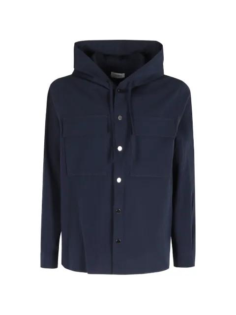 hoodied shirt jacket by PAOLO PECORA