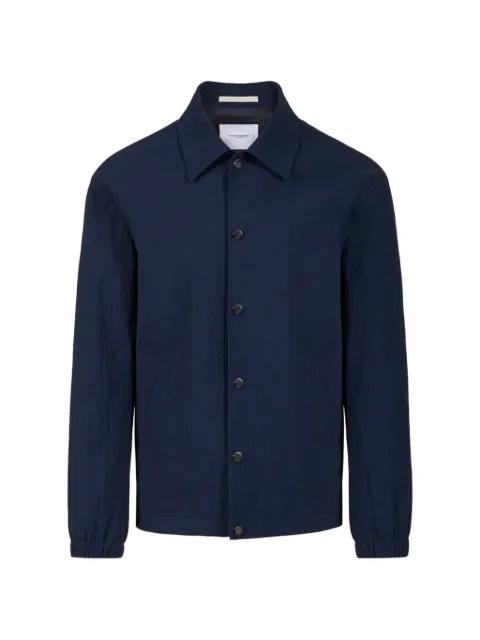 seersucker button-up jacket by PAOLO PECORA