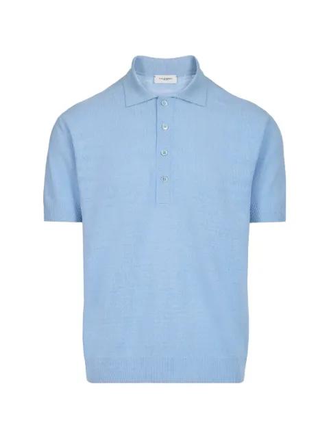 silk bouclé polo shirt by PAOLO PECORA