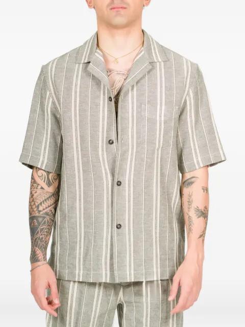 striped-pattern short-sleeve shirt by PAOLO PECORA