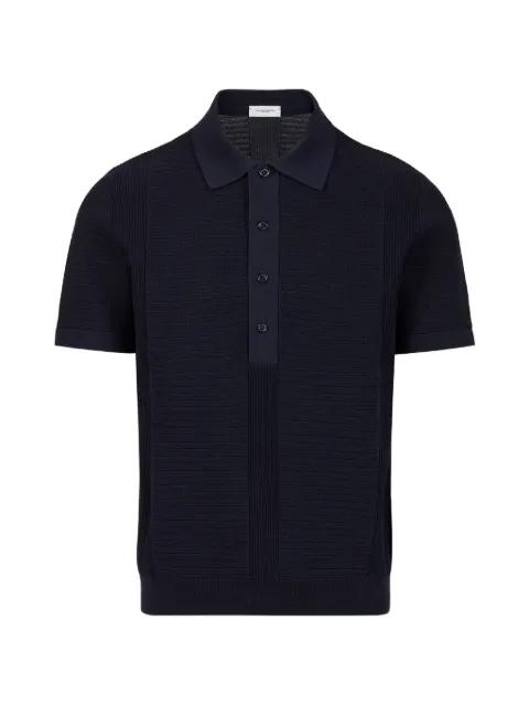 textured-knit polo shirt by PAOLO PECORA