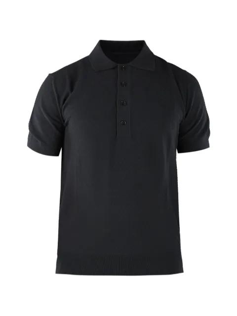 textured-knit polo shirt by PAOLO PECORA