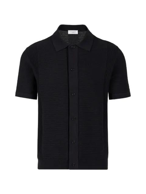 textured-knit short-sleeve shirt by PAOLO PECORA