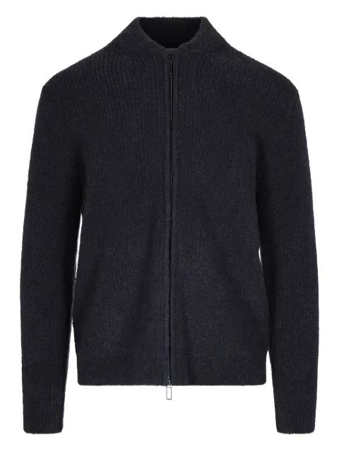 zip-front ribbed cardigan by PAOLO PECORA