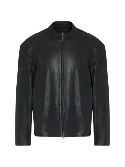 zip-up leather jacket by PAOLO PECORA