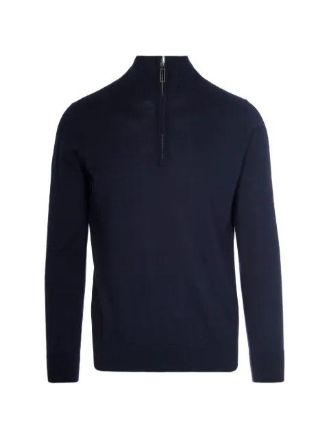 zip virgin wool sweater by PAOLO PECORA