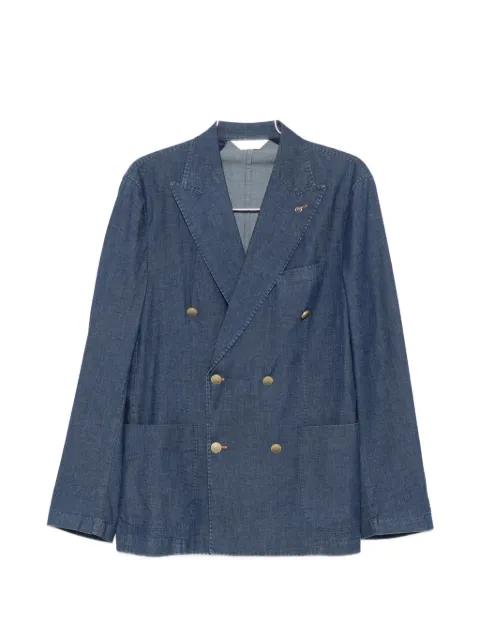 double-breasted peak-lapels blazer by PAOLONI