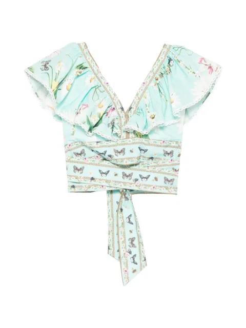 ruffled floral top by PAPER LACE