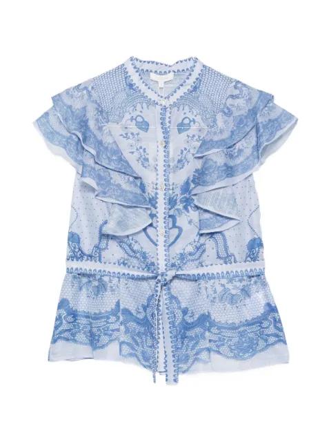 ruffled print shirt by PAPER LACE