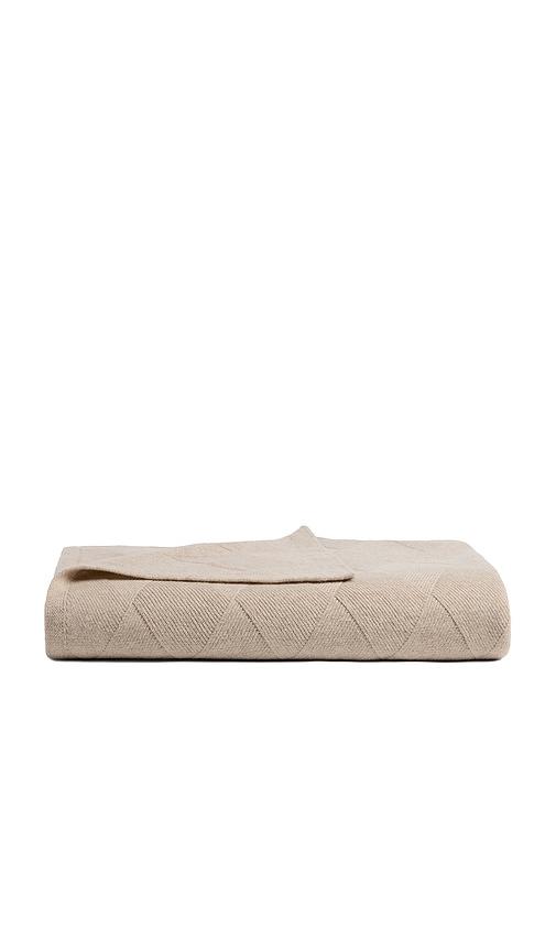 Parachute Basketweave Merino Throw in Beige by PARACHUTE