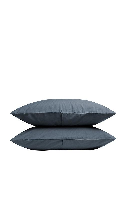 Parachute Brushed Cotton Pillowcase Set in Navy by PARACHUTE