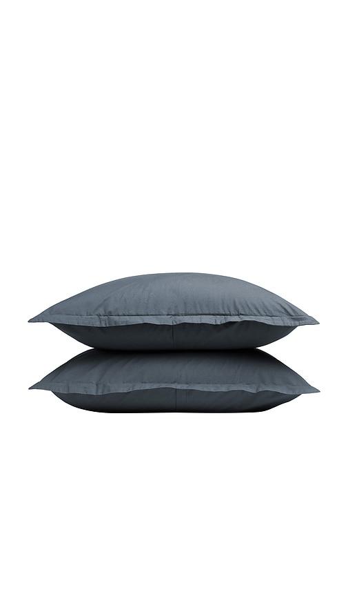 Parachute Brushed Cotton Sham Set in Navy by PARACHUTE