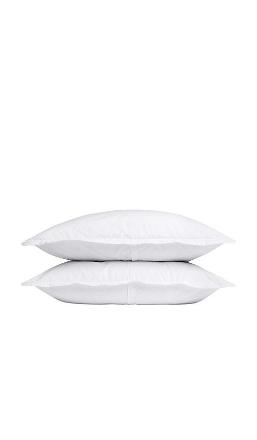 Parachute Brushed Cotton Sham Set in White by PARACHUTE