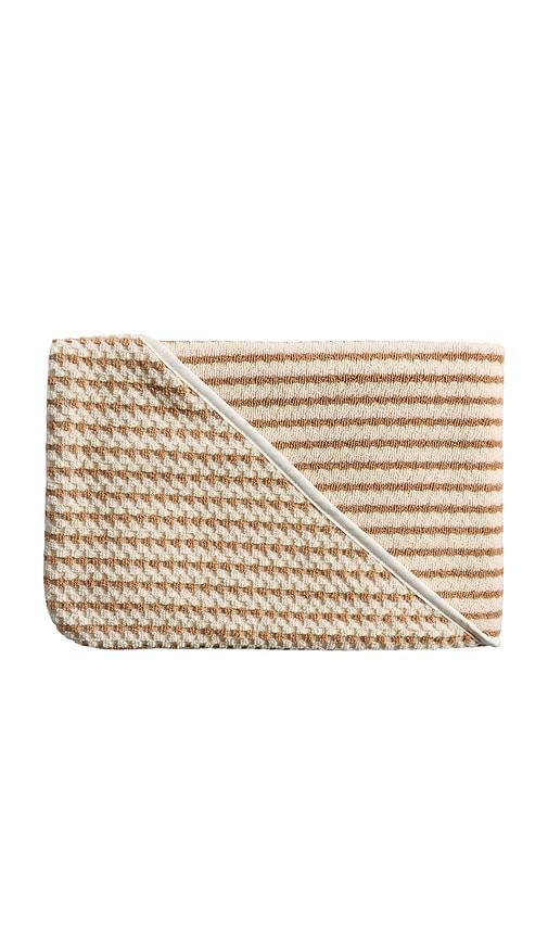 Parachute Organic Mini Mosaic Hooded Toddler Towel in Brick by PARACHUTE