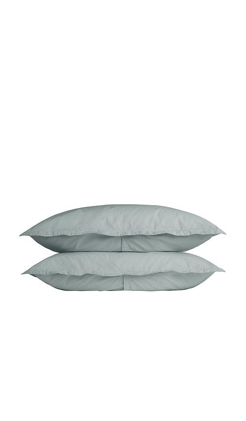 Parachute Percale Sham Set in Blue by PARACHUTE
