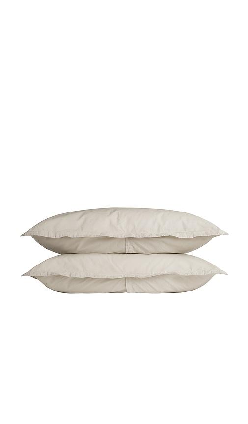 Parachute Percale Sham Set in White by PARACHUTE