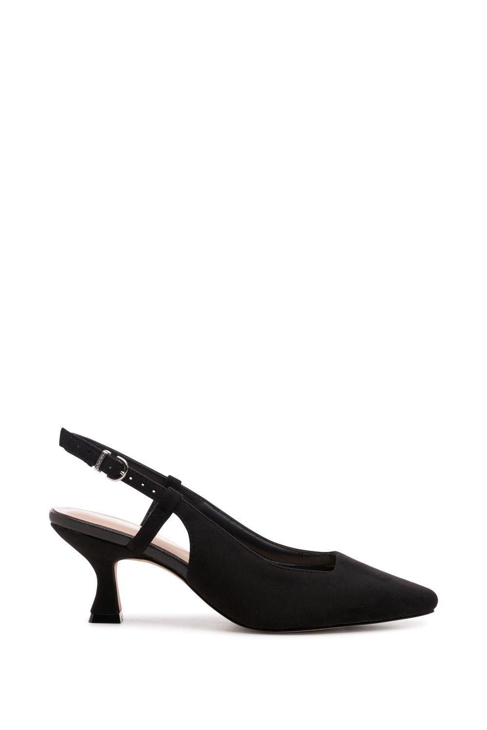 'Fervora' Wide Fit Mid Heel Chisel Toe SlingBacks by PARADOX LONDON