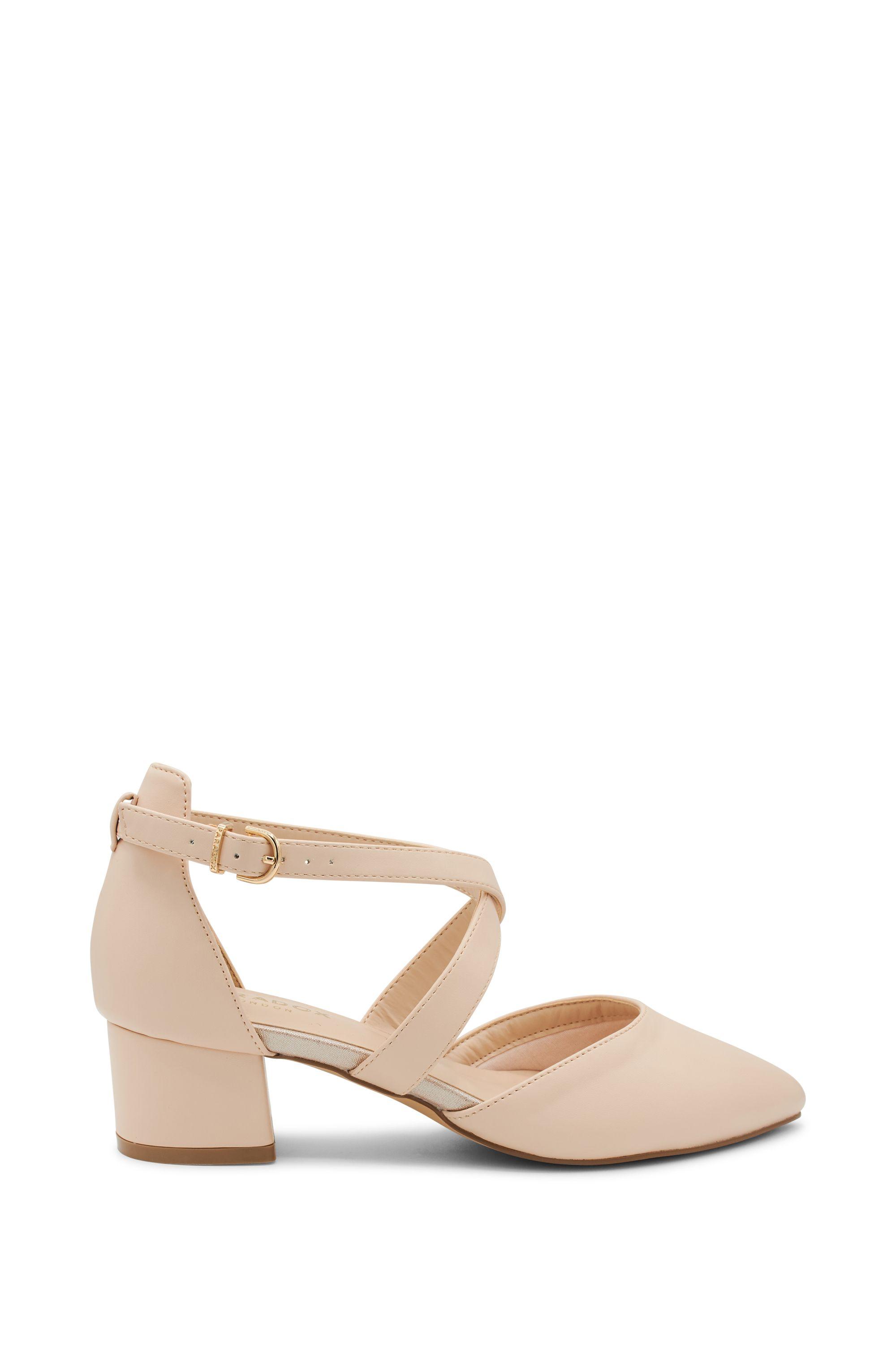 'Fran'  Wide Fit Low Block Heel Court Shoe by PARADOX LONDON