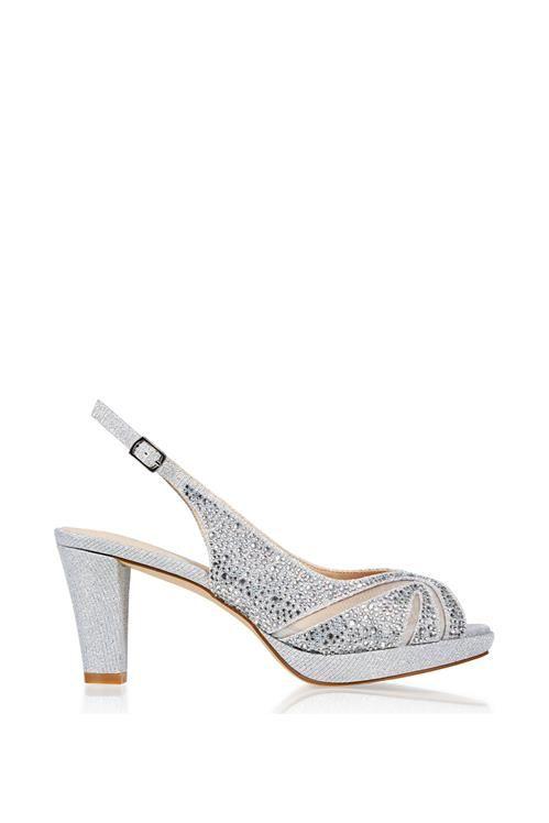 Glitter 'Linda' Low Platform SlingBack Sandal by PARADOX LONDON