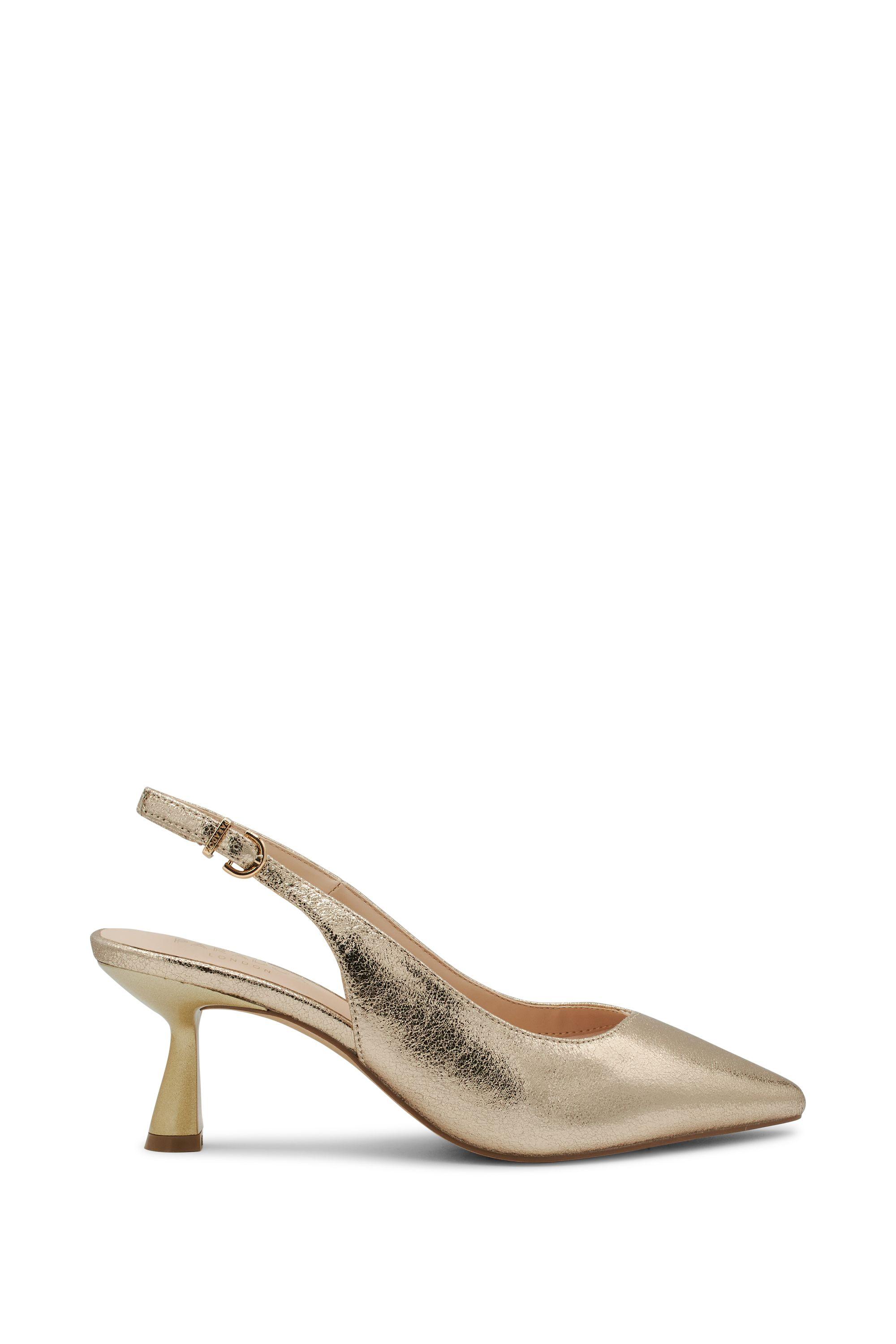 'Kelsey' Microsuede Block Heel Slingback Court Shoe by PARADOX LONDON