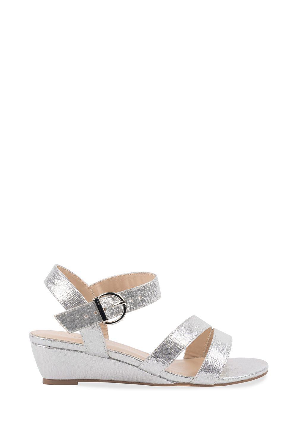 Shimmer 'Janet' WIDE FIT Wedge Sandal by PARADOX LONDON