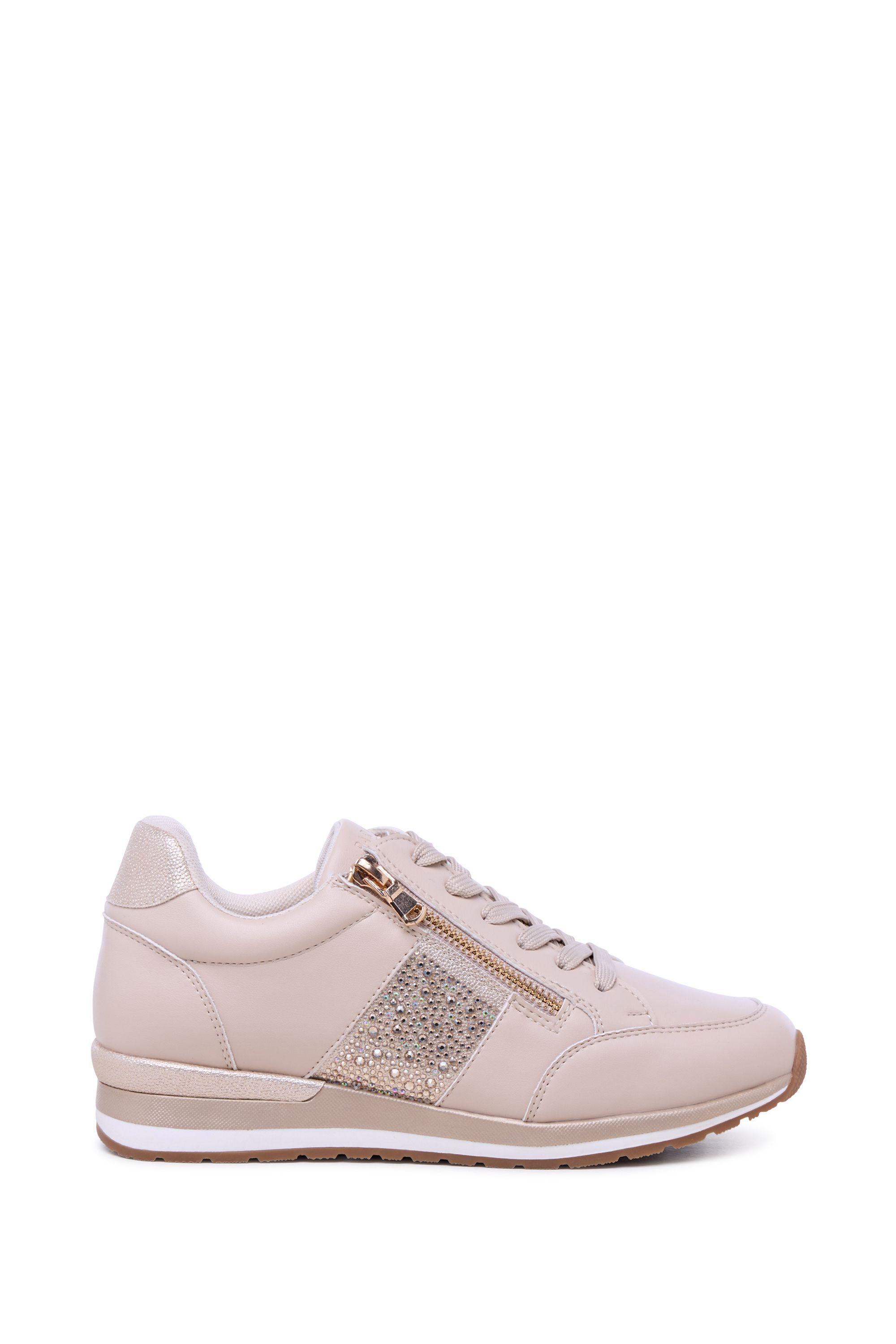Zadie Embellished Zip Trainers by PARADOX LONDON