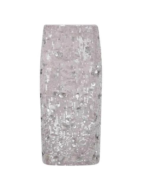 Glow sequin-embellished midi skirt by PARAH